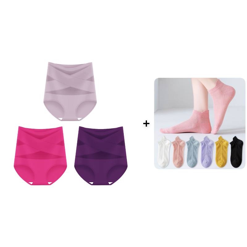 🌸Letzter Tag – 1 kaufen, 2 gratis dazu!✨ Hoch taillierte Formhose in Übergröße mit Bauchstraffung