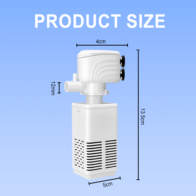 3-in-1-Filter für Aquarien – Filtration, Sauerstoffierung und Wasserpumpung